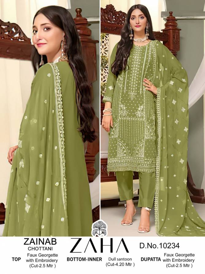 Zainab Chottani By Zaha 10233 To 10235 Pakistani Salwar Suits Wholesalers In Delhi
